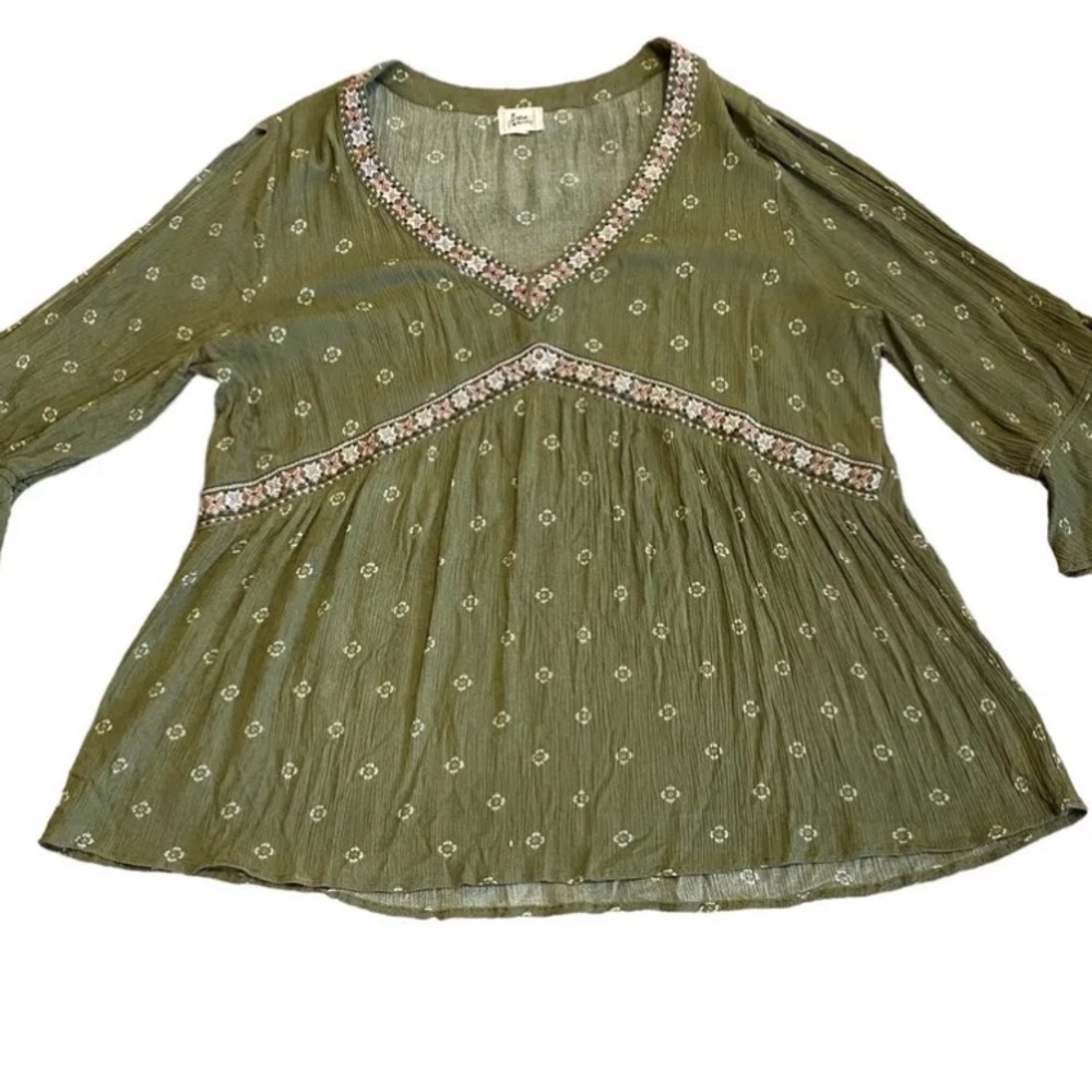 Born Famous Boho Hippie Blouse XL